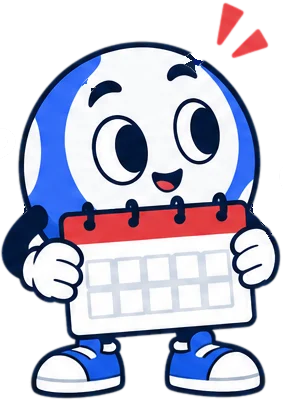 La bolita de Cifra sostiene un calendario.